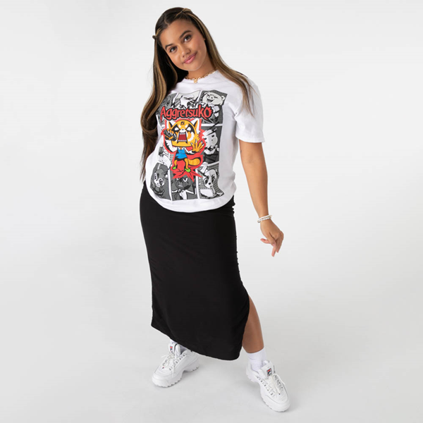 alternate view Aggretsuko Grid Tee - WhiteALT1