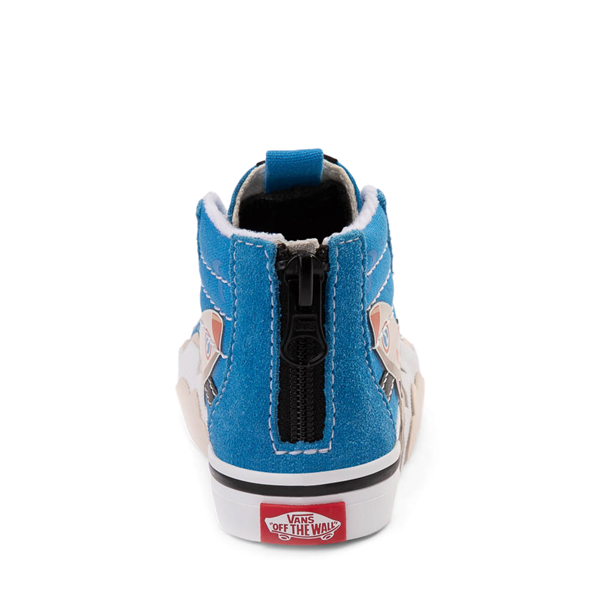 alternate view Vans Sk8-Hi Zip Rocket Skate Shoe - Baby / Toddler - Blue / MulticolorALT4