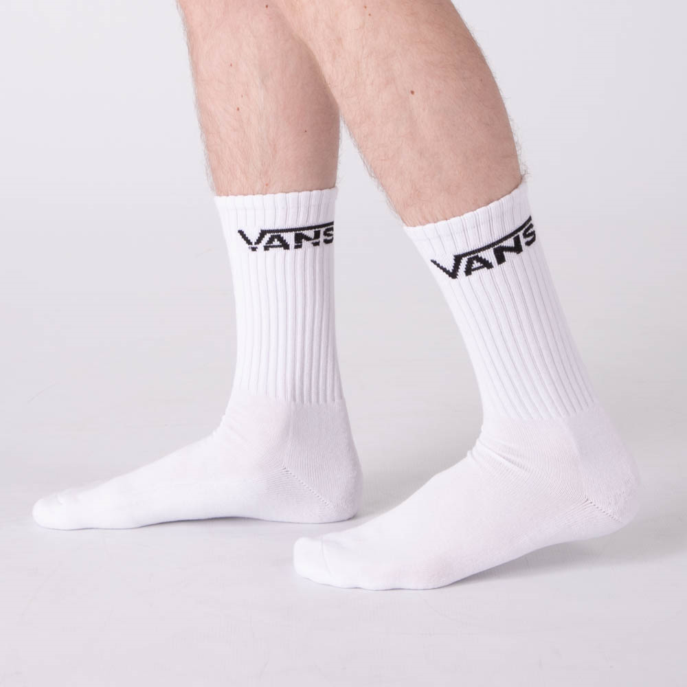Mens Vans Classic Crew Socks 3-Pack - White