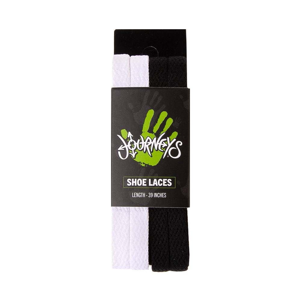 Athletic Laces 39-Inch 2 Pack - Black / White