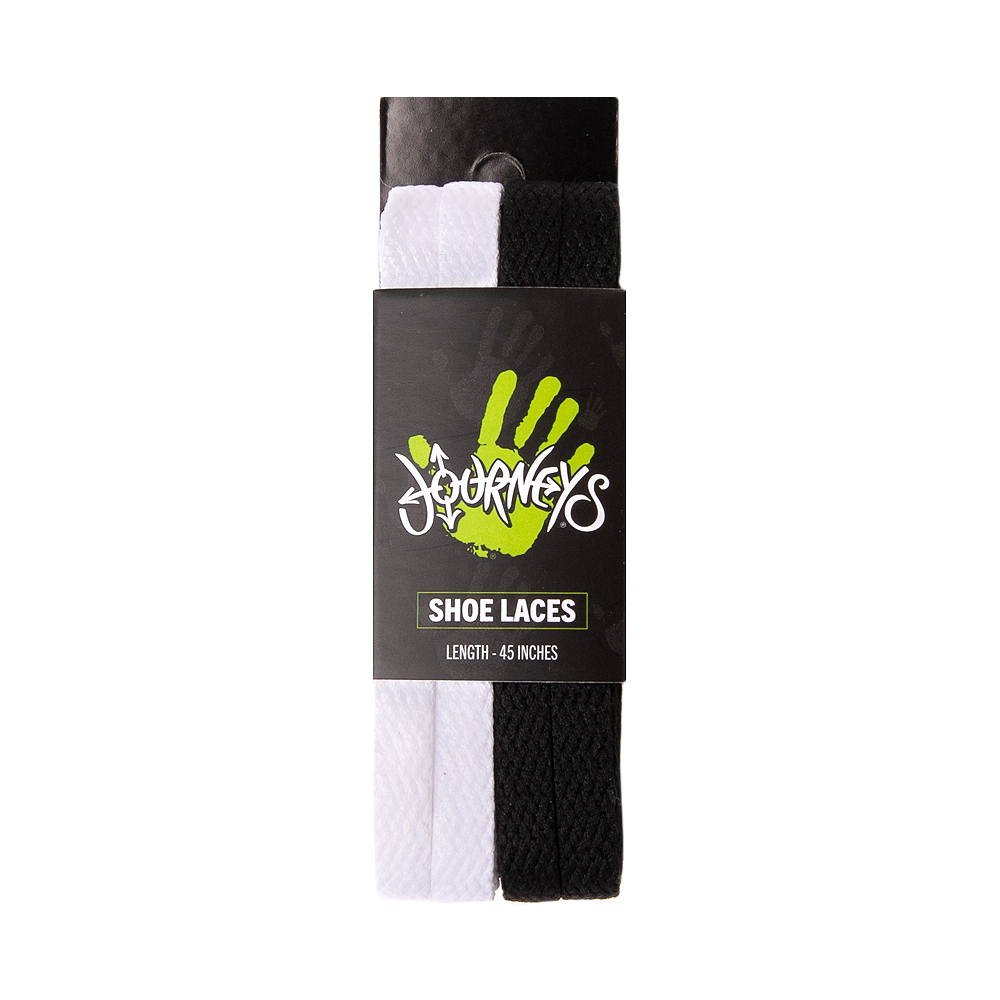 Athletic Laces 45-Inch 2 Pack - Black / White