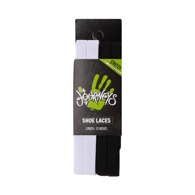 Main view of Elastic Laces 33-Inch 2 Pack - Black / White