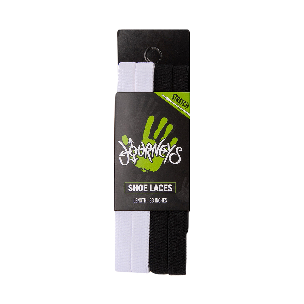 Elastic Laces 33-Inch 2 Pack - Black / White