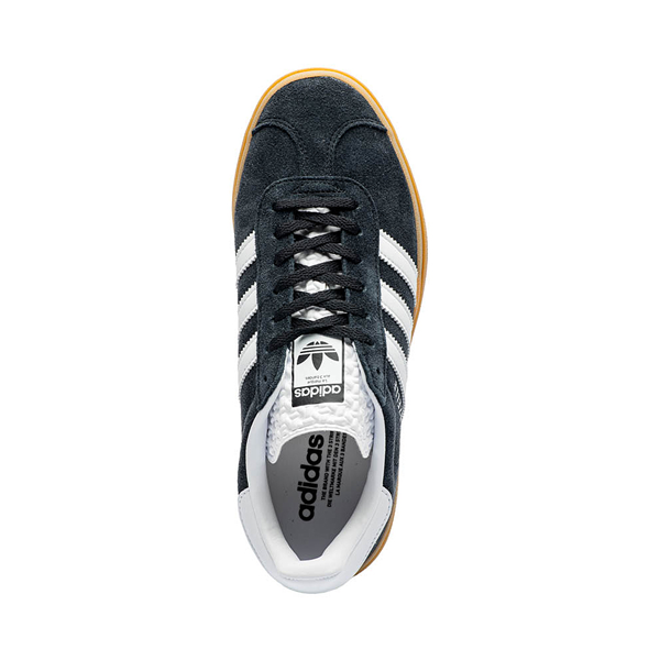 alternate view Womens adidas Gazelle Bold Athletic Shoe - Core Black / Cloud WhiteALT2