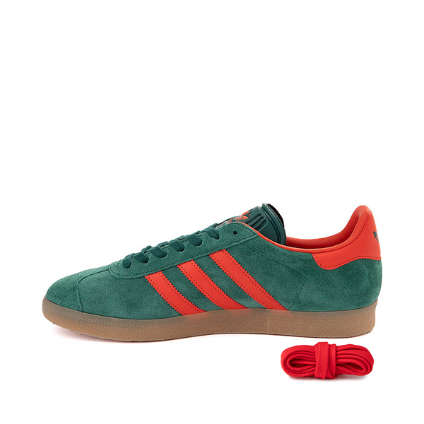 alternate view adidas Gazelle Athletic Shoe - Collegiate Green / Preloved Red / GumALT1