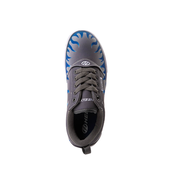 alternate view Heelys Pro 20 Prints Skate Shoe - Little Kid / Big Kid - Gray / Blue FlameALT2