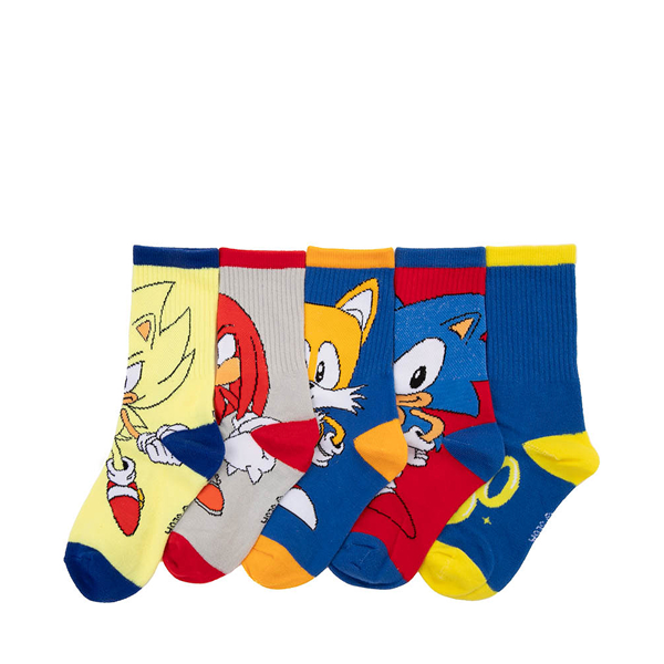 alternate view Sonic the Hedgehog™ Crew Socks 5 Pack - Little Kid - MulticolorALT1