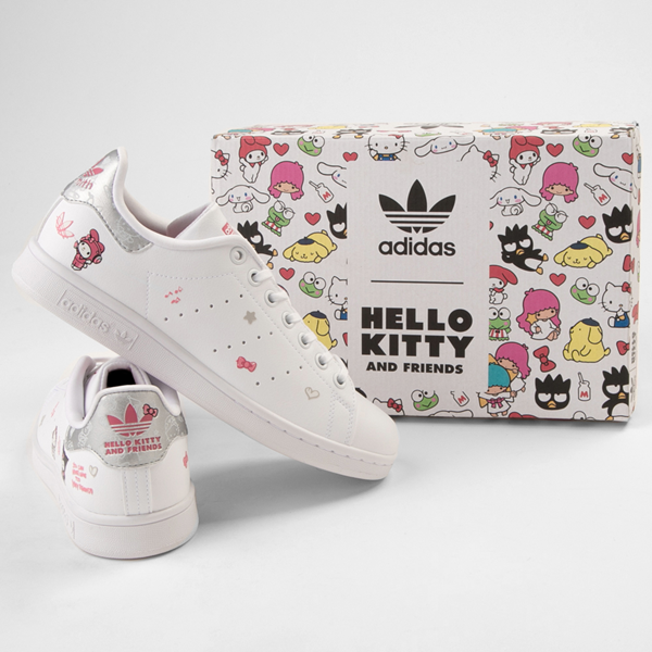 alternate view adidas Originals x Hello Kitty® Stan Smith Athletic Shoe - Big Kid - WhiteALT1B