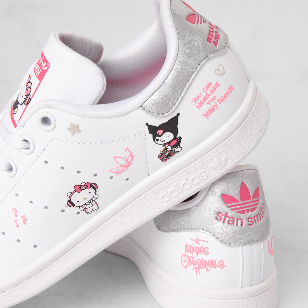 adidas Originals x Hello Kitty&reg; Stan Smith Athletic Shoe - Big Kid - White