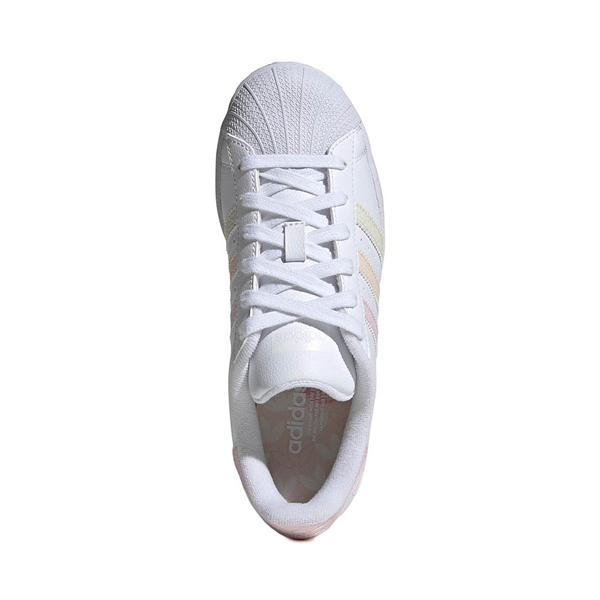 alternate view adidas Superstar Athletic Shoe - Big Kid - White / PinkALT2