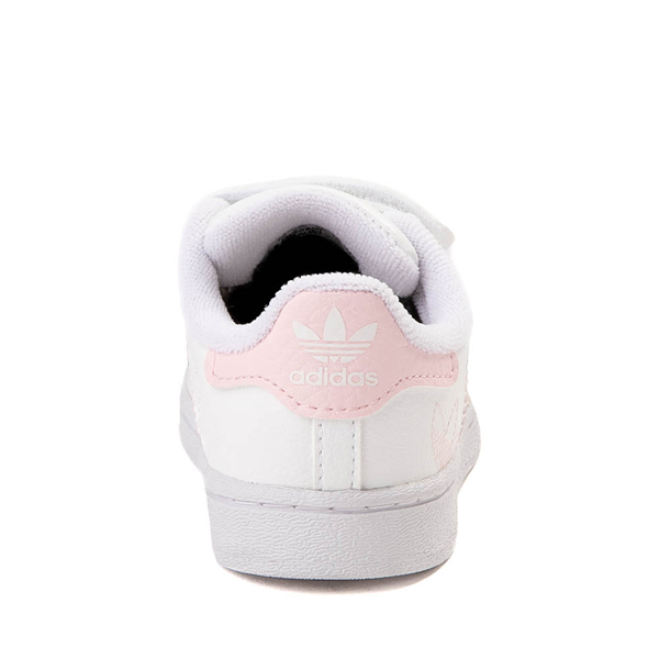 alternate view adidas Superstar Athletic Shoe - Baby / Toddler - White / PinkALT4