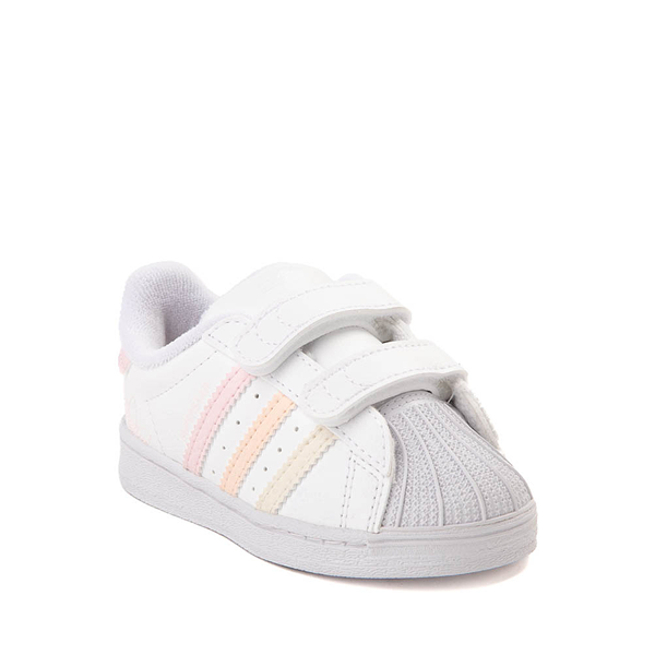 alternate view adidas Superstar Athletic Shoe - Baby / Toddler - White / PinkALT5