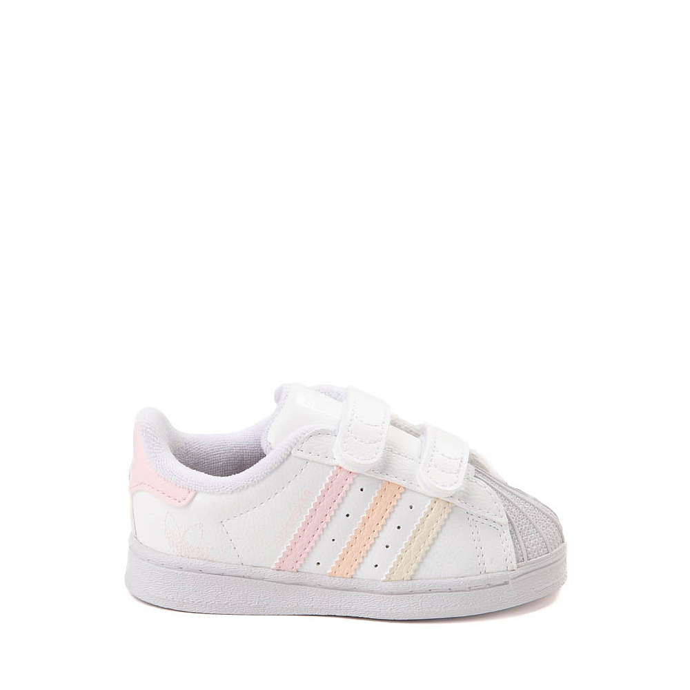 adidas Superstar Athletic Shoe - Baby / Toddler - White / Pink