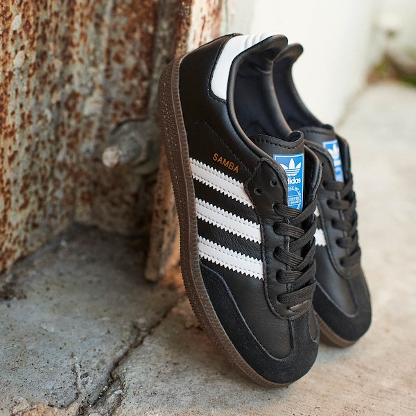alternate view adidas Samba OG Athletic Shoe - Little Kid - Core Black / Cloud WhiteHERO