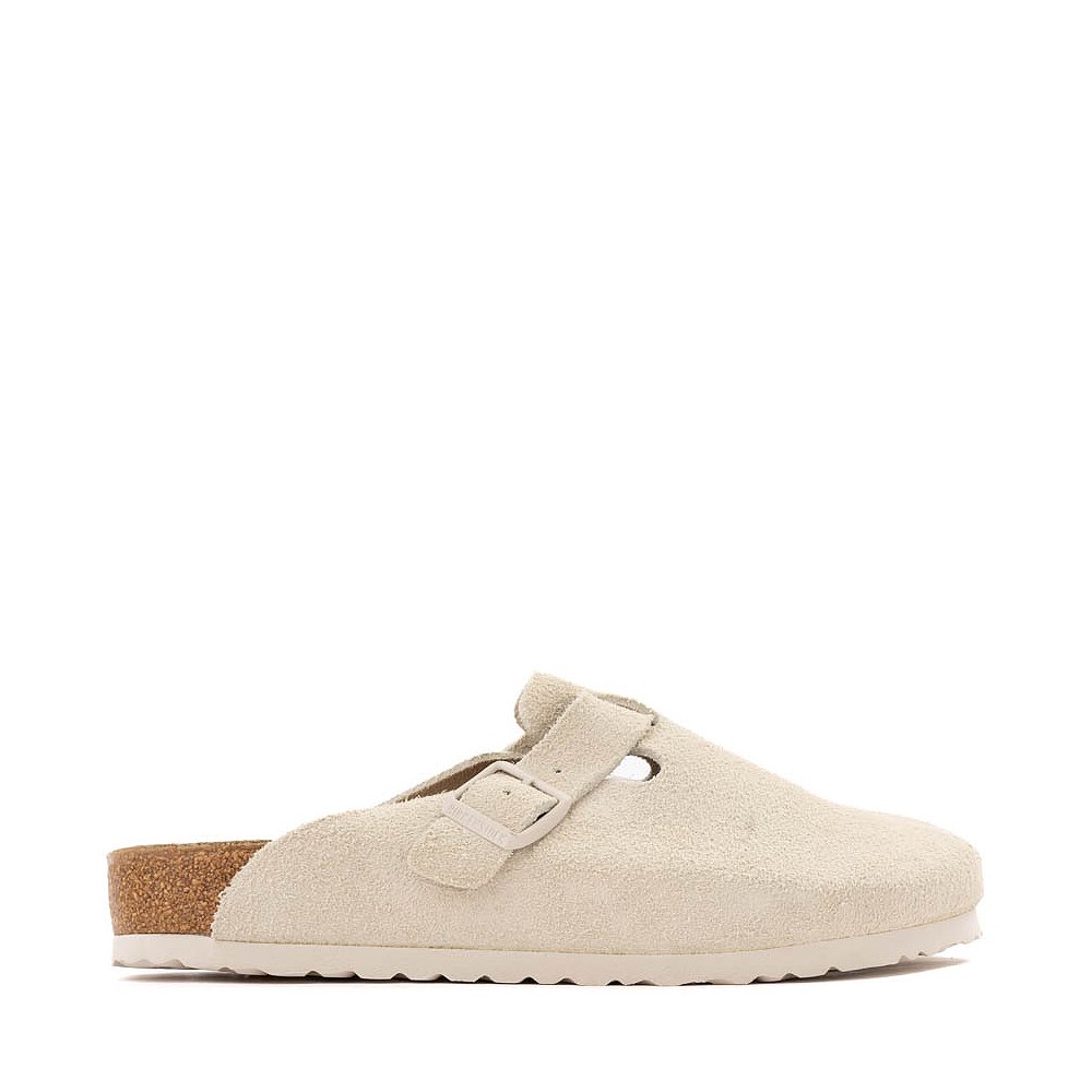 Mens Birkenstock Boston Soft Footbed Clog - Antique White