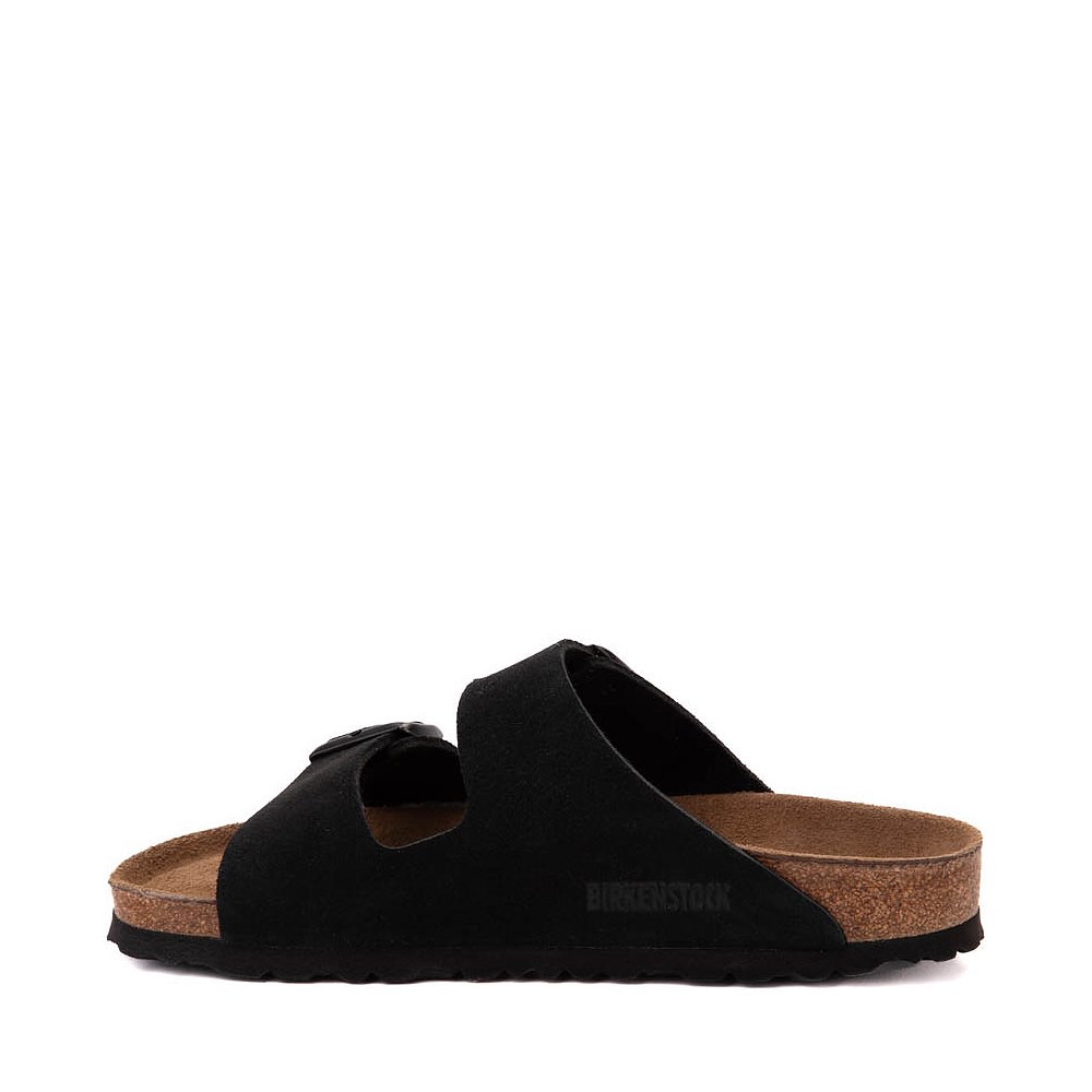 Mens Birkenstock Arizona Soft Footbed Slide Sandal - Black | Journeys