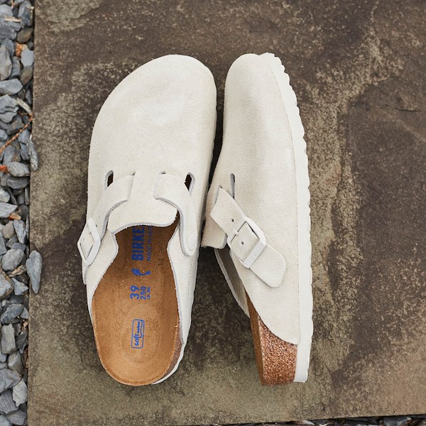 alternate view Womens Birkenstock Boston Soft Footbed Clog - Antique WhiteHERO