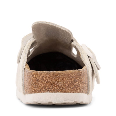 Womens Birkenstock Boston Soft Footbed Clog - Antique White