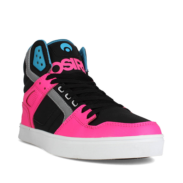 alternate view Mens Osiris Clone Skate Shoe - Black / Pink / CyanALT5