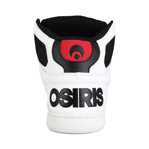 alternate view Mens Osiris NYC 83 CLK Skate Shoe - White / Black / RedALT4