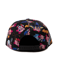 Kirby Stars Embroidered Pre-Curved Bill Snapback Hat Black