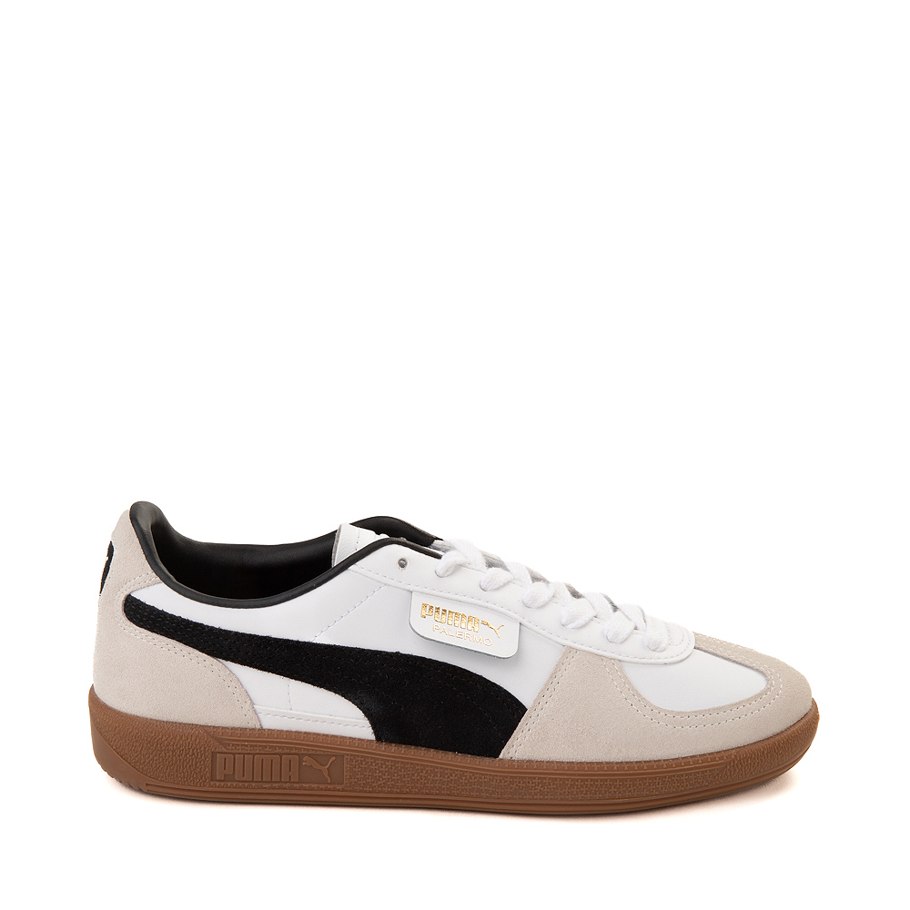 Womens PUMA Palermo Athletic Shoe - White / Vapor Gray / Gum