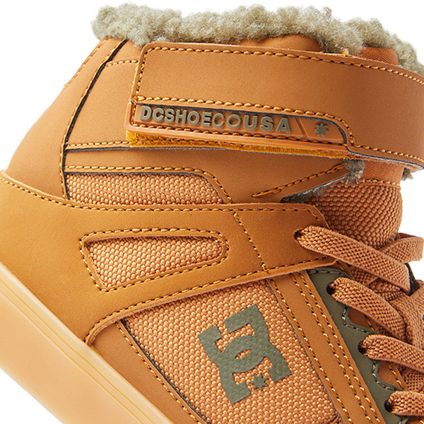 alternate view DC Pure Hi Winterized EV Skate Shoe - Little Kid / Big Kid - WheatALT5B