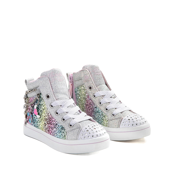 alternate view Skechers Twinkle Toes Twi-Lites Twinkle Charm Glitz Sneaker - Little Kid - SilverALT5