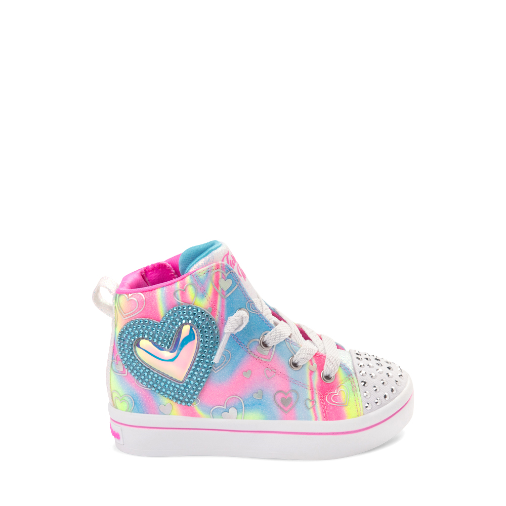 Skechers Twinkle Toes&reg; Twi-Lites 2.0 Holographic Heart Sneaker - Toddler - Pink / Multicolor