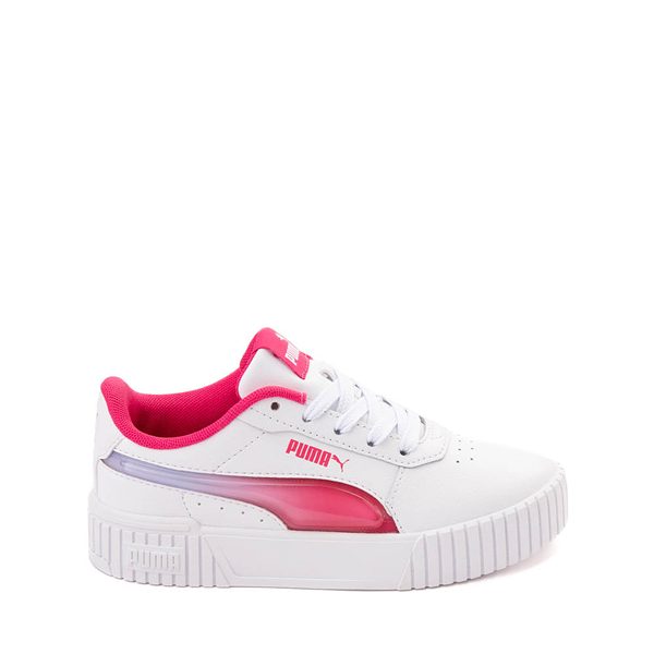 PUMA Carina 2.0 Athletic Shoe - Little Kid / Big White Pink
