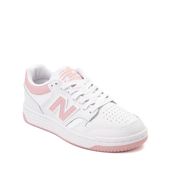 New Balance 480 Athletic Shoe - Big Kid - White / Orb Pink