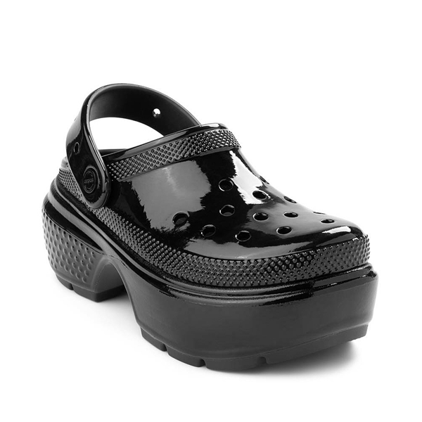 Crocs Stomp Hi Shine Platform Clog - Black | Journeys