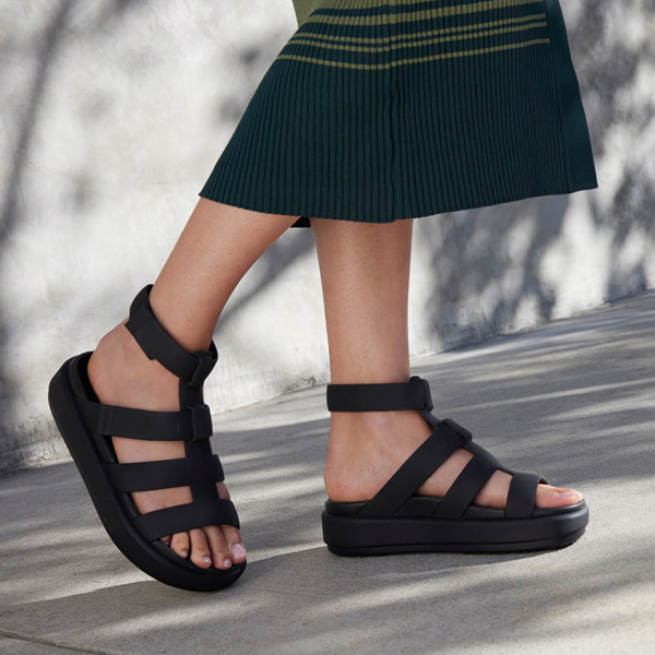 Womens Crocs Brooklyn Luxe Gladiator Sandal