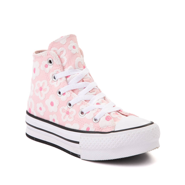 alternate view Converse Chuck Taylor All Star Hi Lift Sneaker - Little Kid - Pink / Flocked FlowersALT5