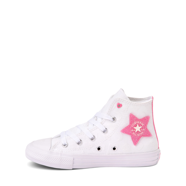Converse Chuck Taylor All Star Hi Be Dazzling Sneaker - Little Kid - White / Oops! Pink