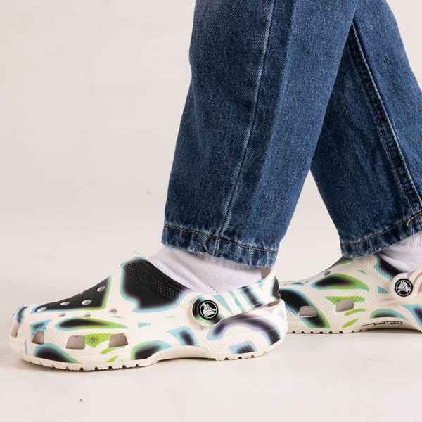Crocs Classic Glow-In-The-Dark Swirl Clog - Little Kid / Big Kid - Multicolor