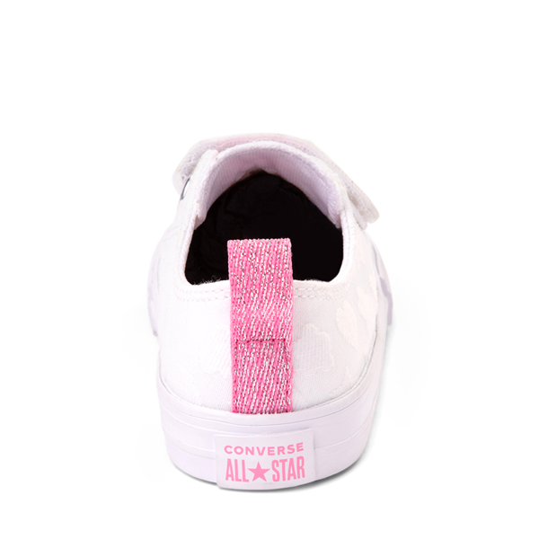 alternate view Converse Chuck Taylor All Star 2V Lo Be Dazzling Sneaker - Baby / Toddler - White / Oops! PinkALT4