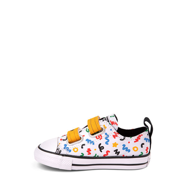 alternate view Converse Chuck Taylor All Star 2V Lo Sneaker - Baby / Toddler - White / Polka DoodleALT1