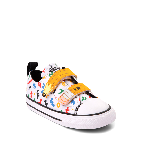 alternate view Converse Chuck Taylor All Star 2V Lo Sneaker - Baby / Toddler - White / Polka DoodleALT5