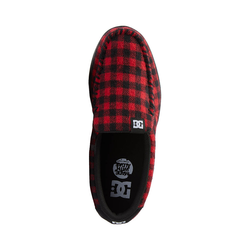Mens DC Villain 2 Skate Shoe Black / Red Plaid Journeys