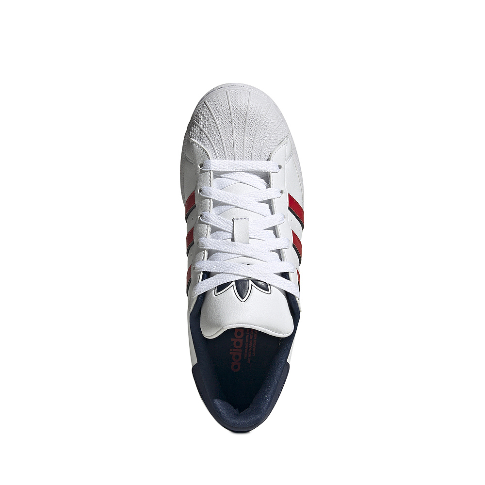 adidas Superstar Athletic Shoe - Big Kid - Cloud White / Better Scarlet ...