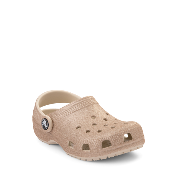 alternate view Crocs Classic Glitter Clog - Baby / Toddler - ChampagneALT5