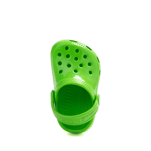 alternate view Crocs Littles™ High-Shine Clog - Baby - Green SlimeALT2