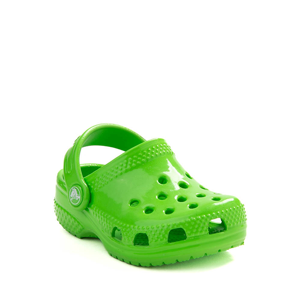 alternate view Crocs Littles™ High-Shine Clog - Baby - Green SlimeALT5