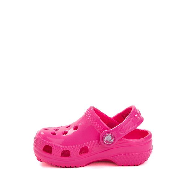 alternate view Crocs Littles™ High-Shine Clog - Baby - Pink CrushALT1