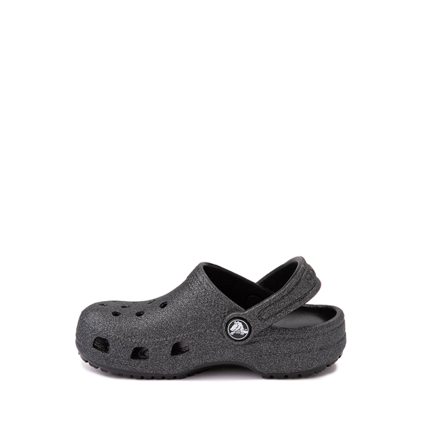 alternate view Crocs Classic Glitter Clog - Baby / Toddler - BlackALT1
