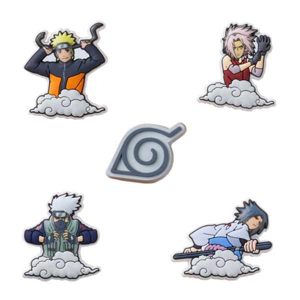 alternate view Naruto  x Crocs Jibbitz™ Shoe Charms 5 Pack - MulticolorALT1