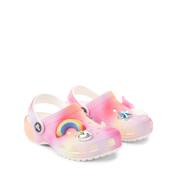 alternate view Crocs Classic Cloud Charm Clog - Little Kid / Big Kid - RainbowALT5