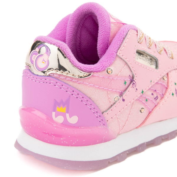 alternate view Reebok x My Little Pony Pipp Petals Classic Leather Step 'n' Flash Athletic Shoe - Baby / Toddler - Pink / Grape PunchALT4B