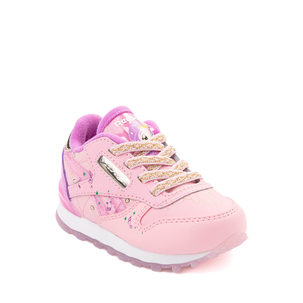 alternate view Reebok x My Little Pony Pipp Petals Classic Leather Step 'n' Flash Athletic Shoe - Baby / Toddler - Pink / Grape PunchALT5